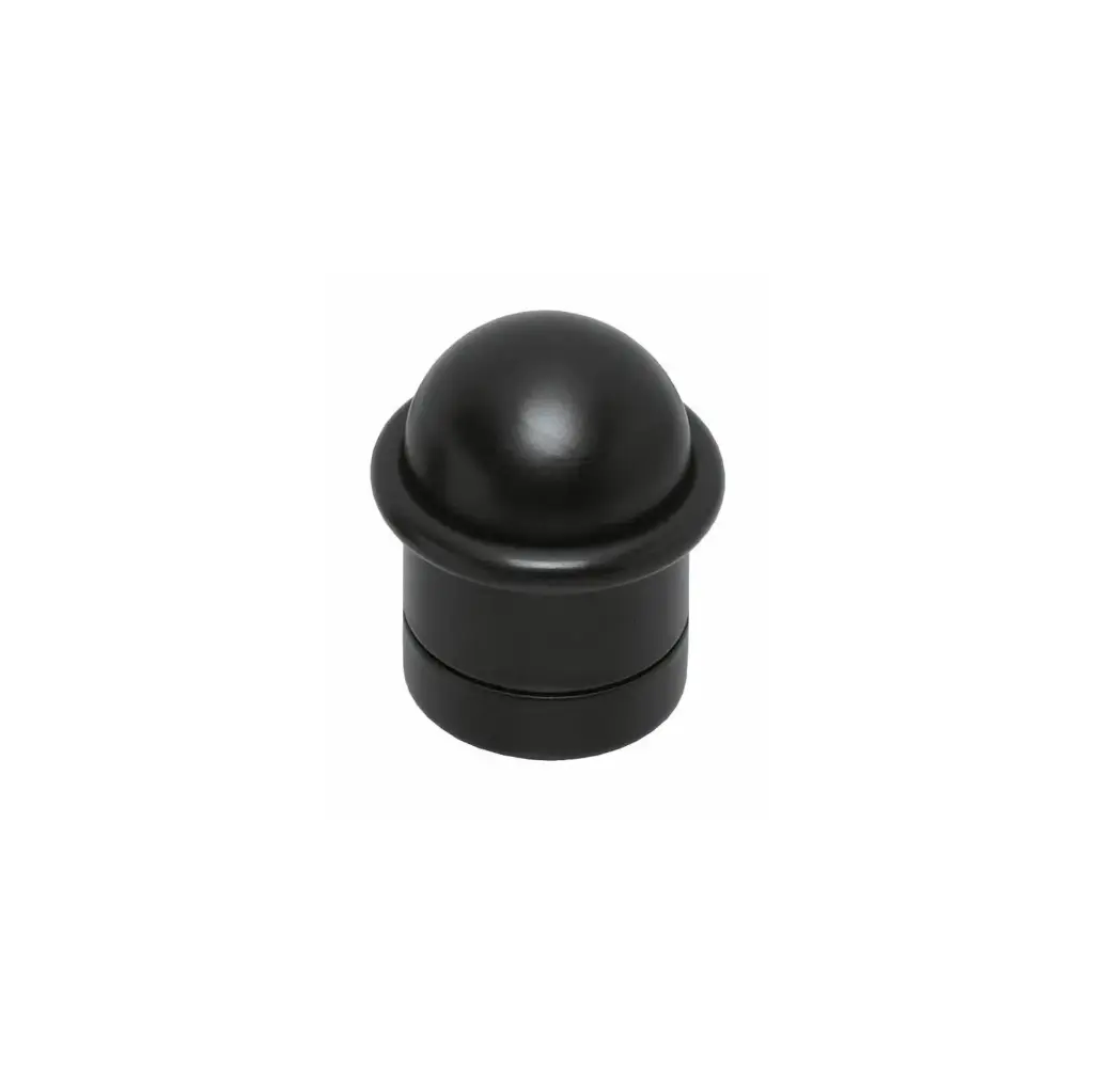 Deurstopper rond met ring mat zwart