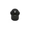Deurstopper rond met ring mat zwart