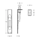 Kantschuif 25mm/150mm rvs