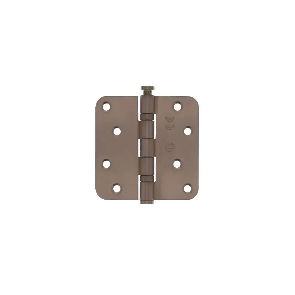 Kogellagerscharnier afgerond 3,5" (89x89x2,5mm) CE inclusief schroeven PVD brons