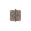Kogellagerscharnier afgerond 3,5" (89x89x2,5mm) CE inclusief schroeven PVD brons